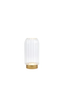 Bomboniera Matrimonio Vaso Led Trasparente h.18 Cm Con Box