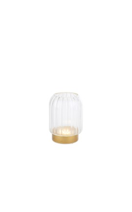 Bomboniera Matrimonio Vaso Led Trasparente h.12,5 Cm Con Box
