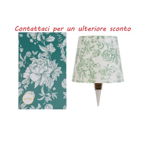 Bomboniera Matrimonio Lampada Touch Per Bottiglia Fiori Verdi Con Color Box