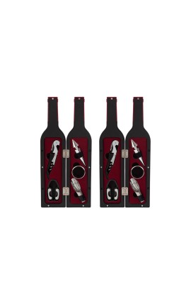 Bomboniera Matrimonio Set 5 Pz Accessori Vino In Bottiglia 2 Colori Assortiti Con Color Box