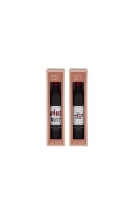 Bomboniera Matrimonio Set 5 Pz Accessori Vino In Bottiglia 2 Colori Assortiti Con Color Box