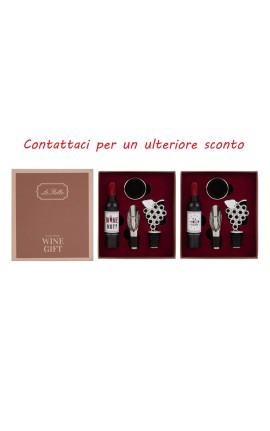 Bomboniera Matrimonio Set 4 Pz Accessori Vino 2  Assortiti Con Box