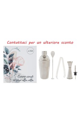 Bomboniera Matrimonio Set 5 Pz Accessori Cocktail Sorsi D'Amore Con Box