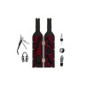 Bomboniera Matrimonio Set 5 Pz Accessori Vino In Bottiglia Sorsi D'Amore 2 Colori Assortiti Con Color Box