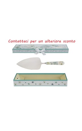 Bomboniera Matrimonio Paletta Torta Aria Di Provenza Metallo e Porcellana Con Box