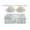 Bomboniera Matrimonio Set 2 Pz Tazzine Aria Di Provenza  Porcellana Con Box