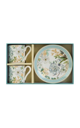 Bomboniera Matrimonio Set 2 Pz Tazzine Aria Di Provenza  Porcellana Con Box