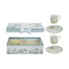 Bomboniera Matrimonio Set 2 Pz Tazzine Aria Di Provenza  Porcellana Con Box