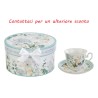 Bomboniera Matrimonio Tazza da Tè Aria Di Provenza  Porcellana Con Box