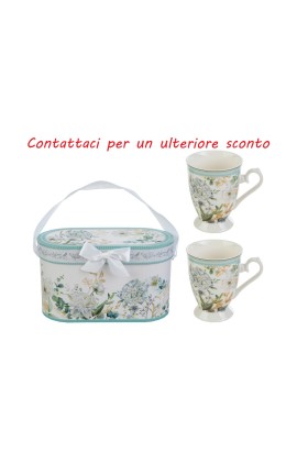 Bomboniera Matrimonio Set 2 Mug Aria Di Provenza  Porcellana Con Box