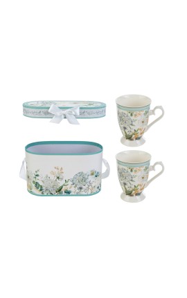 Bomboniera Matrimonio Set 2 Mug Aria Di Provenza  Porcellana Con Box