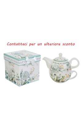 Bomboniera Matrimonio Set Teiera Aria Di Provenza  Porcellana Con Box