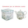 Bomboniera Matrimonio Set Teiera Aria Di Provenza  Porcellana Con Box