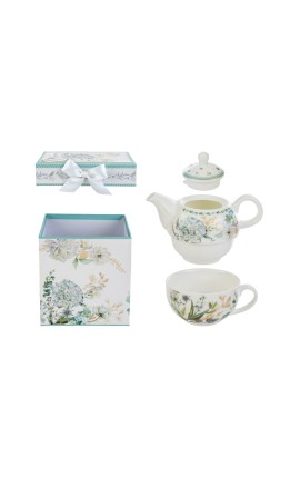 Bomboniera Matrimonio Set Teiera Aria Di Provenza  Porcellana Con Box