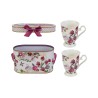 Bomboniera Matrimonio Set 2 Mug Bouquet di Charme Porcellana Con Box