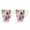 Bomboniera Matrimonio Set 2 Mug Bouquet di Charme Porcellana Con Box