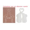 Bomboniera Matrimonio Set 2 Elefantini Porcellana Bianca h.27 Cm Con Box
