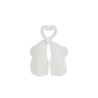 Bomboniera Matrimonio Set 2 Elefantini Porcellana Bianca h.35 Cm Con Box