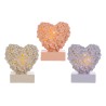 Bomboniera Battesimo Compleanno Cuore Led Fiori 3 Colori Assortiti Con Shopper