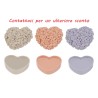 Bomboniera Battesimo Compleanno Scatola Cuore Fiori 3 Colori Assortiti Con Shopper