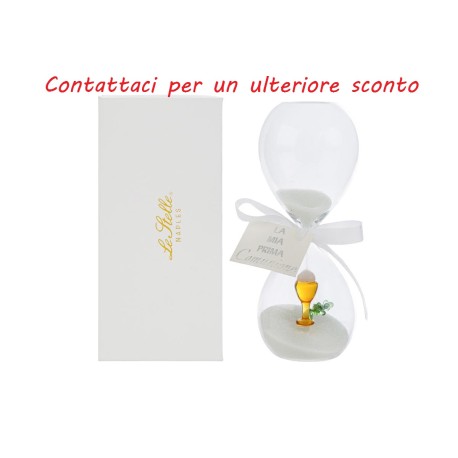 Bomboniera Comunione Clessidra Vetro Comunione Calice Con Astuccio
