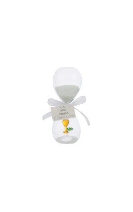 Bomboniera Comunione Clessidra Vetro Comunione Calice Con Astuccio