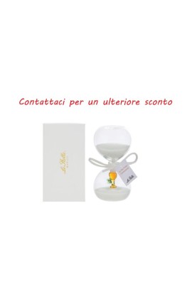 Bomboniera Comunione Clessidra Vetro Comunione Calice h.10 Cm Con Astuccio