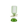 Bomboniera Matrimonio Compleanno Clessidra Verde Satinato Con Astuccio