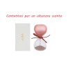 Bomboniera Battesimo Compleanno Clessidra Rosa Satinato H.8 Cm Con Astuccio