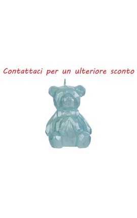 Bomboniera Battesimo Compleanno Candela Orsetto h.8 Cm