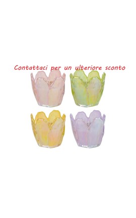 Bomboniera Matrimonio Compleanno Vasetto Vetro Candela Profumata 4 Colori Assortiti Con Shopper