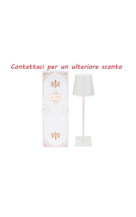 Bomboniera Matrimonio Lampada da Tavolo Bianca Touch Con Color Box