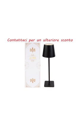 Bomboniera Matrimonio Lampada da Tavolo Nera Touch Con Color Box