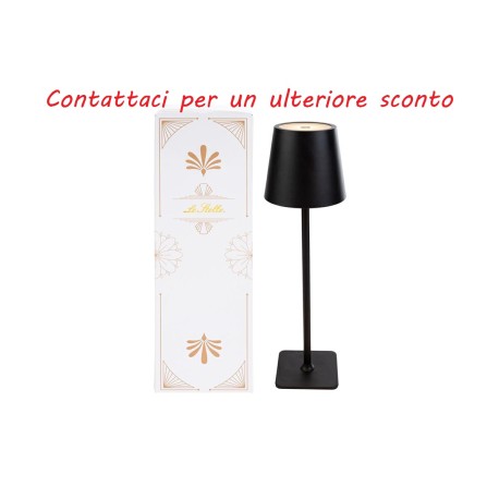 Bomboniera Matrimonio Lampada da Tavolo Nera Touch Con Color Box