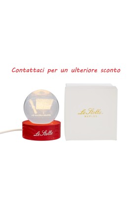Bomboniera Laurea Lampada Globo Vetro Laurea Led Ad Maiora Semper  Con Box