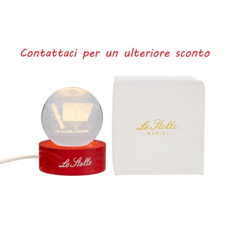 Bomboniera Laurea Lampada Globo Vetro Laurea Led Ad Maiora Semper  Con Box