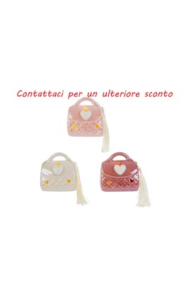 Bomboniera Battesimo Compleanno Borsetta Led Porcellana 3 Assortiti Con Shopper