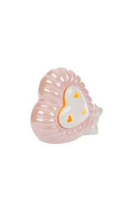 Bomboniera Battesimo Compleanno Cuore Led Porcellana Rosa Con Box