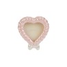 Bomboniera Battesimo Compleanno Candela Cuore Porcellana Rosa Con Box