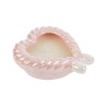 Bomboniera Battesimo Compleanno Candela Cuore Porcellana Rosa Con Box