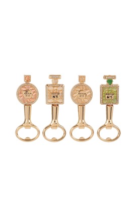 Bomboniera Compleanno Apribottiglie Parfum Profumo Metallo 4 Assortiti Con Astuccio