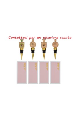 Bomboniera Matrimonio Compleanno Tappo Parfum Profumo Metallo 4 Assortiti Con Astuccio