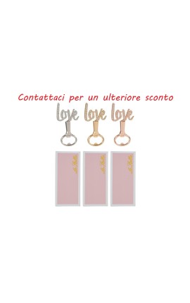 Bomboniera Compleanno Apribottiglie Love Metallo 3 Assortiti con Astuccio