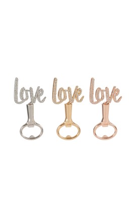 Bomboniera Compleanno Apribottiglie Love Metallo 3 Assortiti con Astuccio