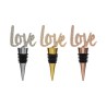Bomboniera Matrimonio Tappo Love Metallo 3 Assortiti con Astuccio