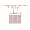 Bomboniera Matrimonio Promessa Portachiavi Love Metallo 3 Assortiti con Astuccio