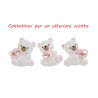 Bomboniera Battesimo Compleanno Nascita Orsetto Rosa 3 Assortiti