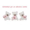 Bomboniera Battesimo Compleanno Nascita Calamita Orsetto Rosa 3 Assortiti