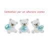 Bomboniera Battesimo Compleanno Nascita Calamita Orsetto Celeste 3 Assortiti