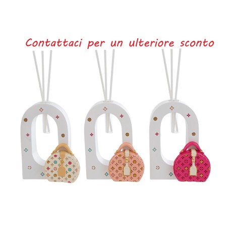 Bomboniera Compleanno Profumatore Diffusore Borsetta 3 Colori Assortiti Con Box